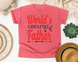 World's Greatest Father Red 2 graphic tee in Watermelon