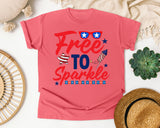 Free To Sparkle Red graphic tee in Watermelon