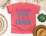 Roaring My Into 9th Grade graphic tee in Watermelon
