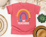 Bruh We Out Teachers Rainbow graphic tee in Watermelon