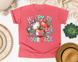 Happy To See Your Face Apples graphic tee in Watermelon