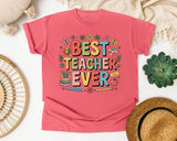 Best Teacher Ever Grey 2 graphic tee in Watermelon