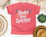 Shake Your Sparkler White 3 graphic tee in Watermelon
