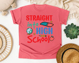 Straight Into High School Eraser graphic tee in Watermelon