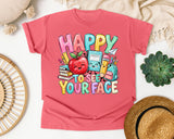 Happy To See Your Face Books graphic tee in Watermelon