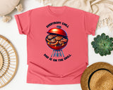 Everybody Chill Dad Is On The Grill Brown graphic tee in Watermelon
