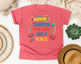 Sharpen Your Mind Like A Pencil graphic tee in Watermelon