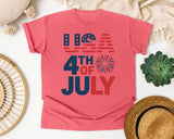 USA 4th Of July Navy graphic tee in Watermelon
