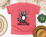 Feral And Free Grey 2 graphic tee in Watermelon