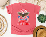 I'm Here For The Snacks And Freedom graphic tee in Watermelon