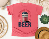 It's A Bad Day To Be A Cold American Beer graphic tee in Watermelon