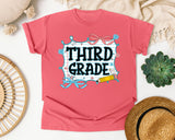 Third Grade Notebook Bow graphic tee in Watermelon