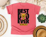 Best Dad Ever No Days Off White 2 graphic tee in Watermelon