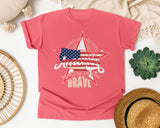 Home Of The Brave graphic tee in Watermelon