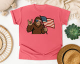 Bigfoot American Flag graphic tee in Watermelon