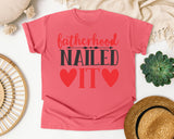 Fatherhood Nailed It White 3 graphic tee in Watermelon