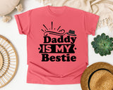 Daddy Is My Bestie Black graphic tee in Watermelon