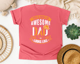This Is What An Awesome Dad Looks Like White graphic tee in Watermelon
