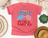 All American Girl Grey graphic tee in Watermelon