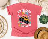 My Teacher Survived 100 Days Of Me Truck graphic tee in Watermelon