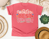 World's Best Teacher graphic tee in Watermelon