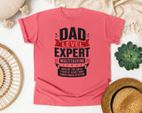 Dad Level Expert Multitasking Black graphic tee in Watermelon
