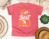 For The Best Dad White graphic tee in Watermelon