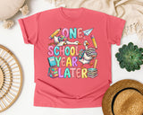 One School Year Later Goose graphic tee in Watermelon