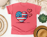 Patriotic Heart Character graphic tee in Watermelon