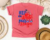 Red White And Boujee graphic tee in Watermelon