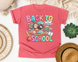 Back To School Fish graphic tee in Watermelon