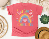 100 Days Of Kindergarten Rainbow graphic tee in Watermelon