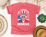 All American Grandma White graphic tee in Watermelon