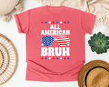 All American Bruh graphic tee in Watermelon