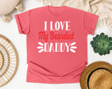 I Love My Bearded Daddy White graphic tee in Watermelon