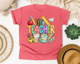 Teacher Supplies graphic tee in Watermelon