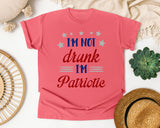 I'm Not Drunk I'm Patriotic Red graphic tee in Watermelon