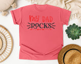 My Dad Rocks Pink graphic tee in Watermelon
