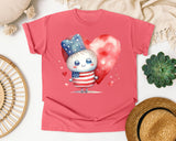 Patriotic Kid With Heart graphic tee in Watermelon
