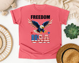Freedom USA Grey graphic tee in Watermelon
