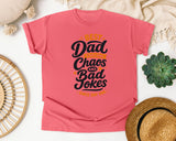 Best Dad Fueling Chaos And Bad Jokes Black graphic tee in Watermelon