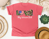 Love My Veteran Dad graphic tee in Watermelon