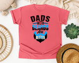 Dads With Beards Are Better White 4 graphic tee in Watermelon