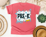 Pre-K Notebook Bow graphic tee in Watermelon
