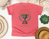 World's Okayest Dad Thanks For Showing Up graphic tee in Watermelon