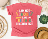 I Am Not Short I Am Preschool Teacher Size graphic tee in Watermelon