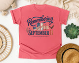 Remembering September 11 graphic tee in Watermelon