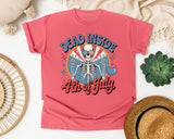 Dead Inside 4th Of July graphic tee in Watermelon