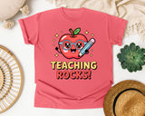 Teaching Rocks graphic tee in Watermelon