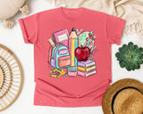 School Supplies Backpack Apple graphic tee in Watermelon
